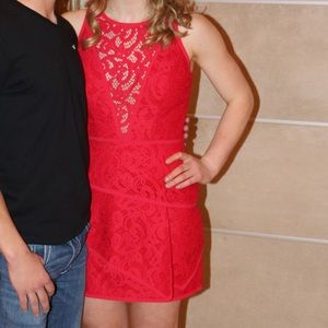 BCBG Dress Cocktail Red Sz 4